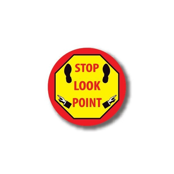 Ergomat 20in CIRCLE SIGNS - Stop Look Point DSV-SIGN 400 #1797 -UEN - main